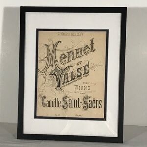 Sheet Music Custom Art-Pieces -Classical Series "Menuet Et Valse"